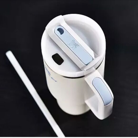 STANLEY THE FOG GRAY BLUE WHITE 40 OZ 1.18 L FLOWSTATE QUENCHER H2.0 TUMBER - Picture 5 of 11